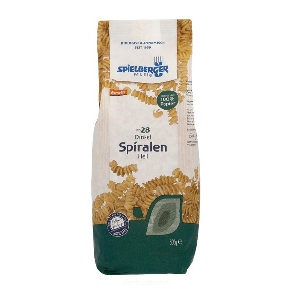 Produktfoto zu Dinkel Spiralen hell 500g SPI