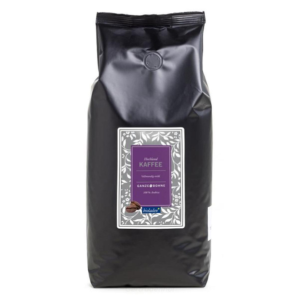 Produktfoto zu Hochlandkaffee Bohne 1kg WBI