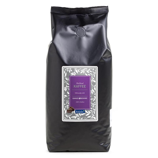 Produktfoto zu Hochlandkaffee Bohne 1kg WBI