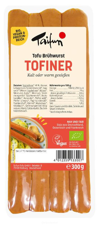 Produktfoto zu Tofu-Wiener 300 g (TAI)