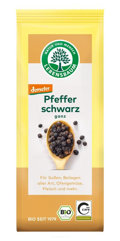 Produktfoto zu Pfeffer schwarz ganz 50g (LEB)