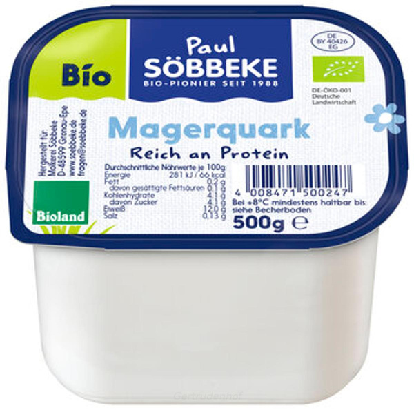 Produktfoto zu Speisequark Magerstufe 500g