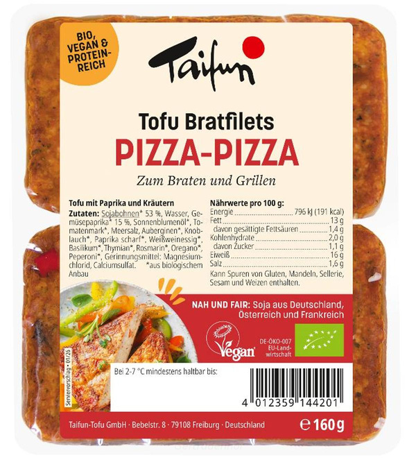 Produktfoto zu Tofu Bratfilets Pizza-Art 160g