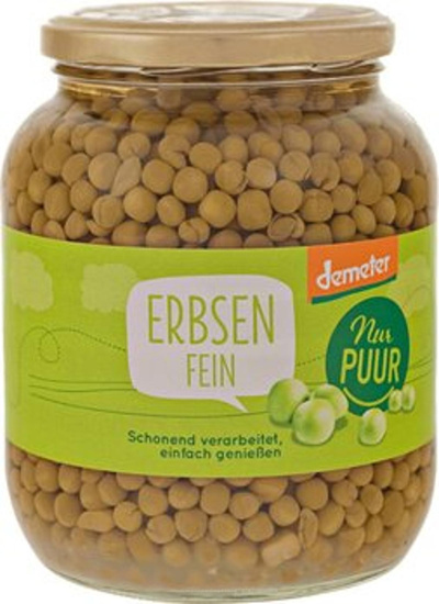 Produktfoto zu Erbsen Glas 680g (NPU)