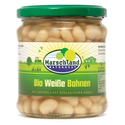 Produktfoto zu Weiße Bohnen 330g Glas MAR