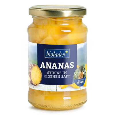 Produktfoto zu Ananasstücke 370 ml Glas (WBI)