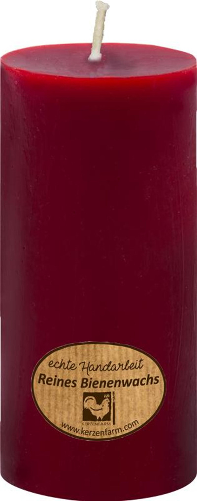 Produktfoto zu Bienenw.kerzeStumpen rot 95x45