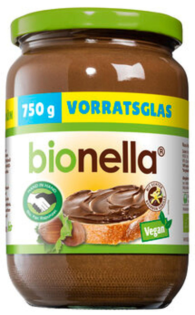 Produktfoto zu Nussnougat-Creme bionella 750g