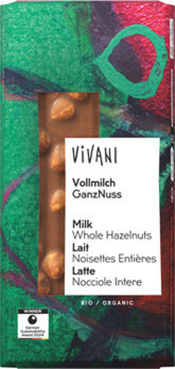 Produktfoto zu VM-Schokolade ganze Nüsse
