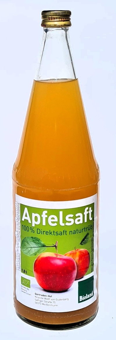 Produktfoto zu Apfelsaft naturtrüb, 1L