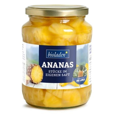 Produktfoto zu Ananasstücke 665g Glas WBI