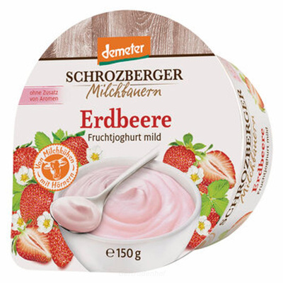 Produktfoto zu Jogh. Erdbeer Becher 150g 3,5%