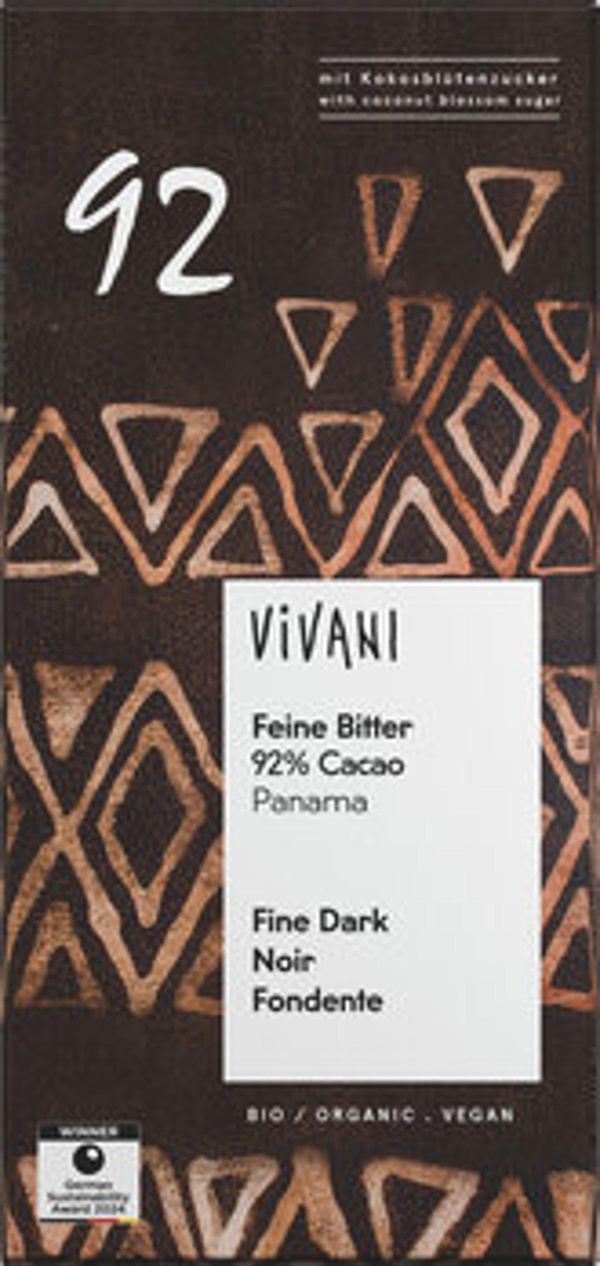 Produktfoto zu Feine Bitter 92 % Cacao VNI
