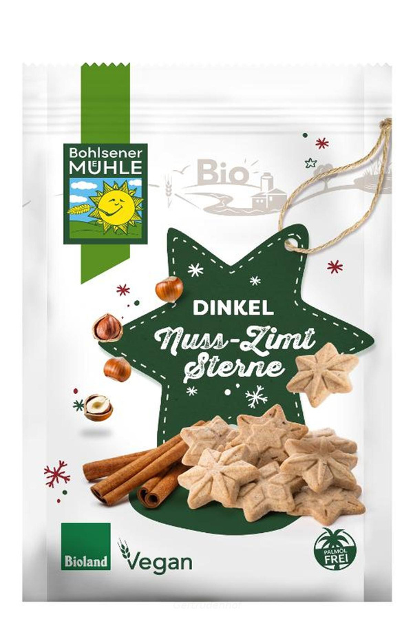 Produktfoto zu A-Dinkel Nuss Zimt Sterne