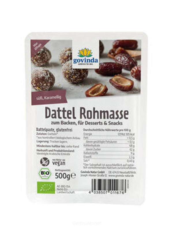 Produktfoto zu Dattel Rohmasse 500 g (GOV)