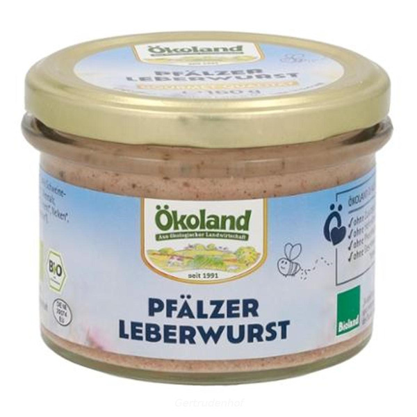Produktfoto zu Pfälzer Leberwurst Glas Öko