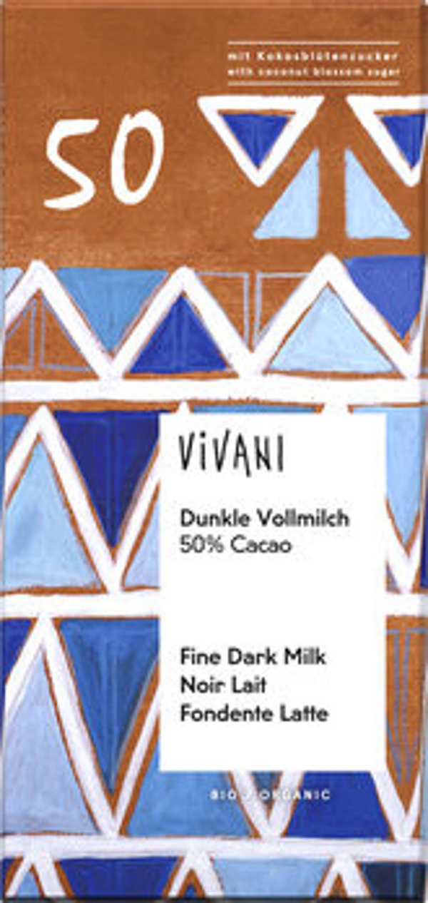 Produktfoto zu Dunkle Vollmilch 50% Cacao VNI
