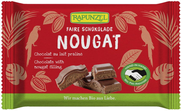 Produktfoto zu Nougat Schokolade 100g (Rap)