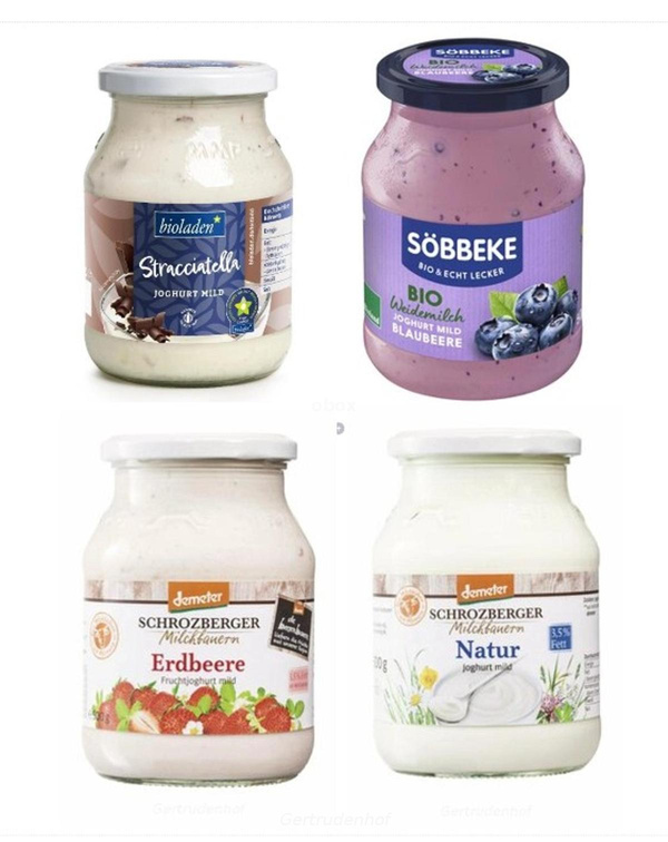 3 Joghurts, wechselnd