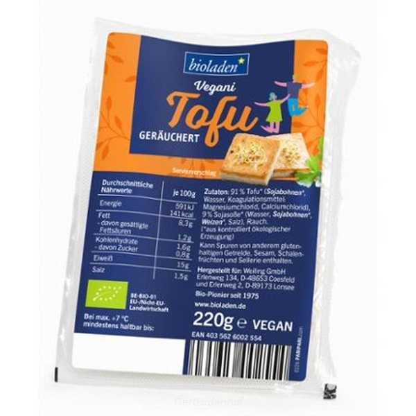 Produktfoto zu Tofu geräuchert 220g(Vegani)