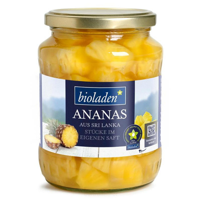 Produktfoto zu Ananasstücke 665g Glas WBI