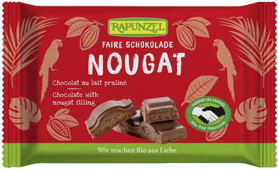 Produktfoto zu Nougat Schokolade 100g (Rap)