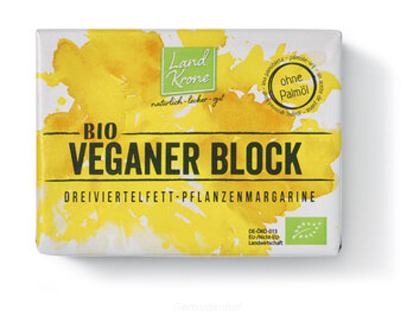 Produktfoto zu Veganer Block Margarine 250 g