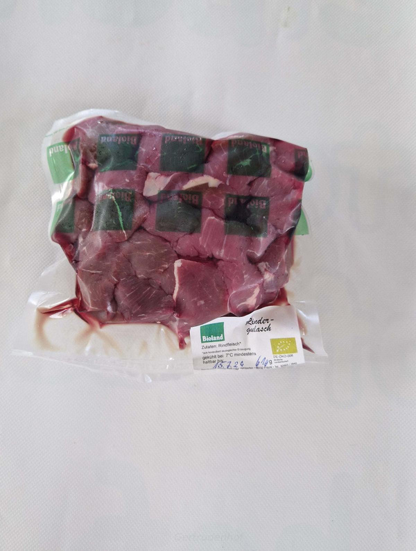 Produktfoto zu Rindergulasch ca 500 g HHal