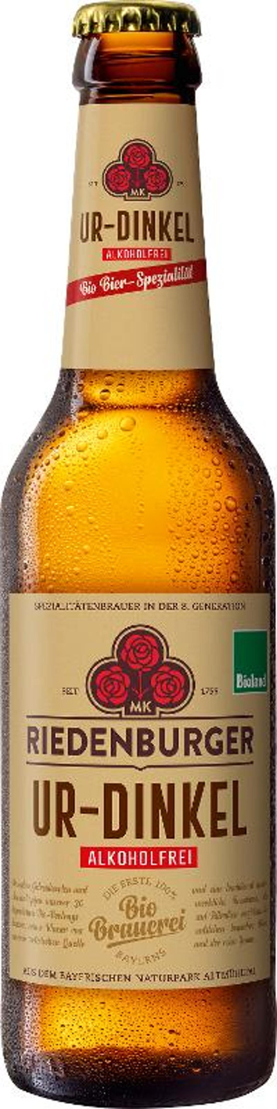 Produktfoto zu Riedenb.alk.frei UrDinkel 0,33