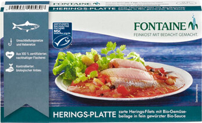 Produktfoto zu Fisch: Heringsplatte mit Gemüs