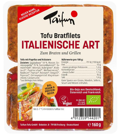 Produktfoto zu Tofu Bratfilets Pizza-Art 160g