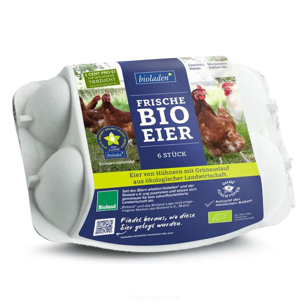 Produktfoto zu Eier 6 Stück Bioland, regional