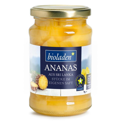 Produktfoto zu Ananasstücke 370 ml Glas (WBI)