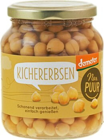 Produktfoto zu Kichererbsen 350g (Glas NPU)